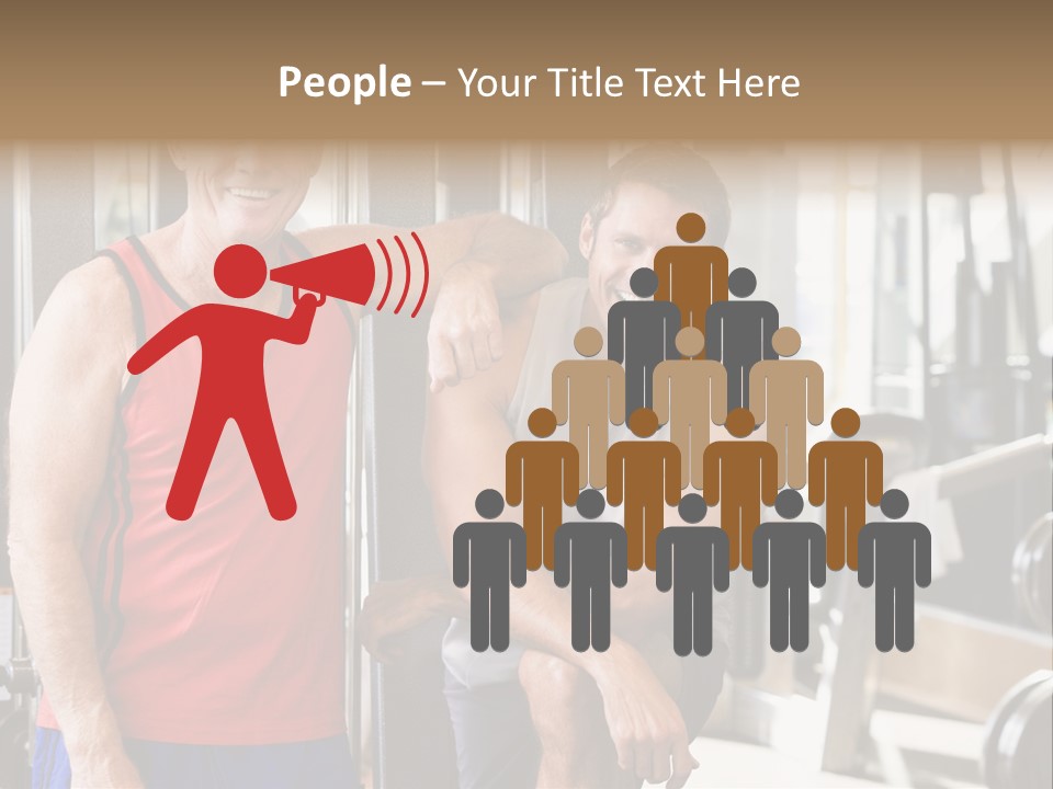 Men At The Gym Together PowerPoint Template