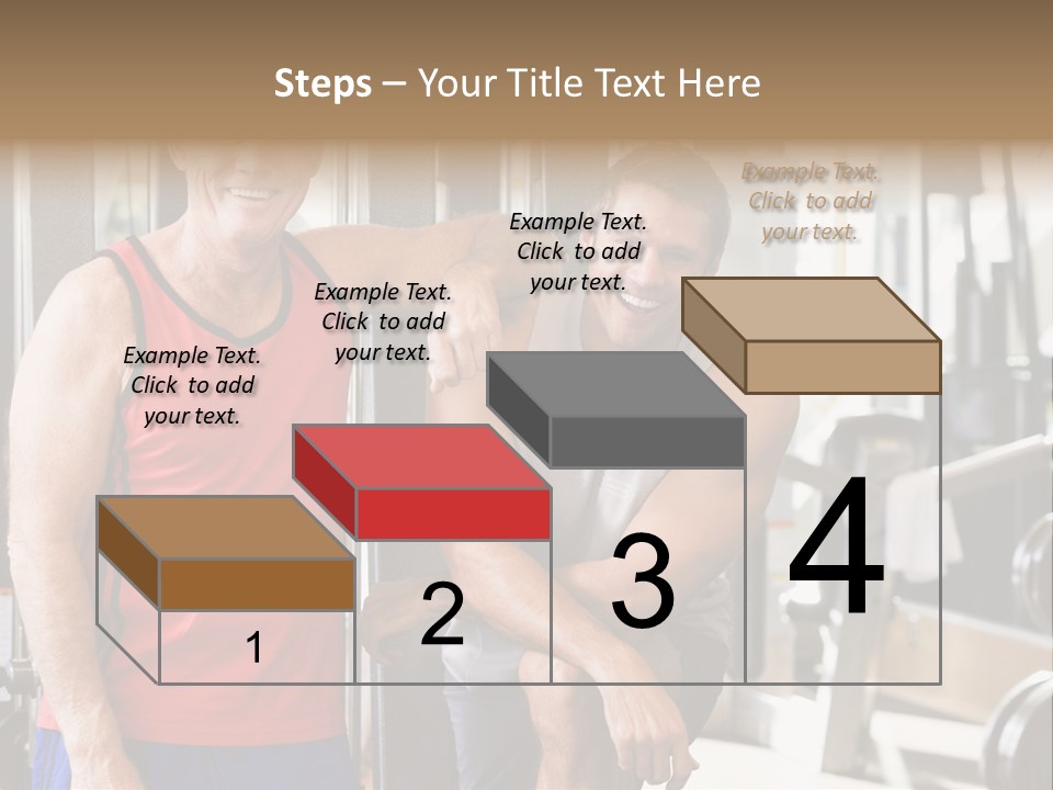 Men At The Gym Together PowerPoint Template