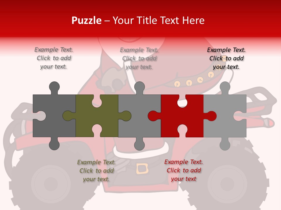 Santa Riding An Atv PowerPoint Template