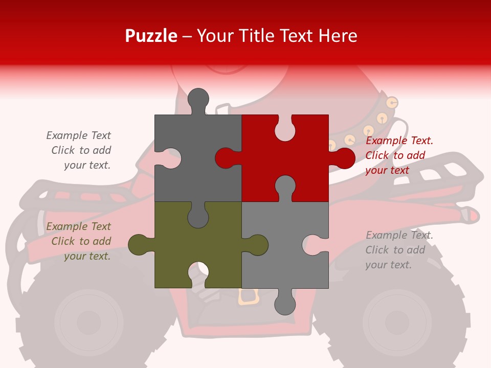 Santa Riding An Atv PowerPoint Template