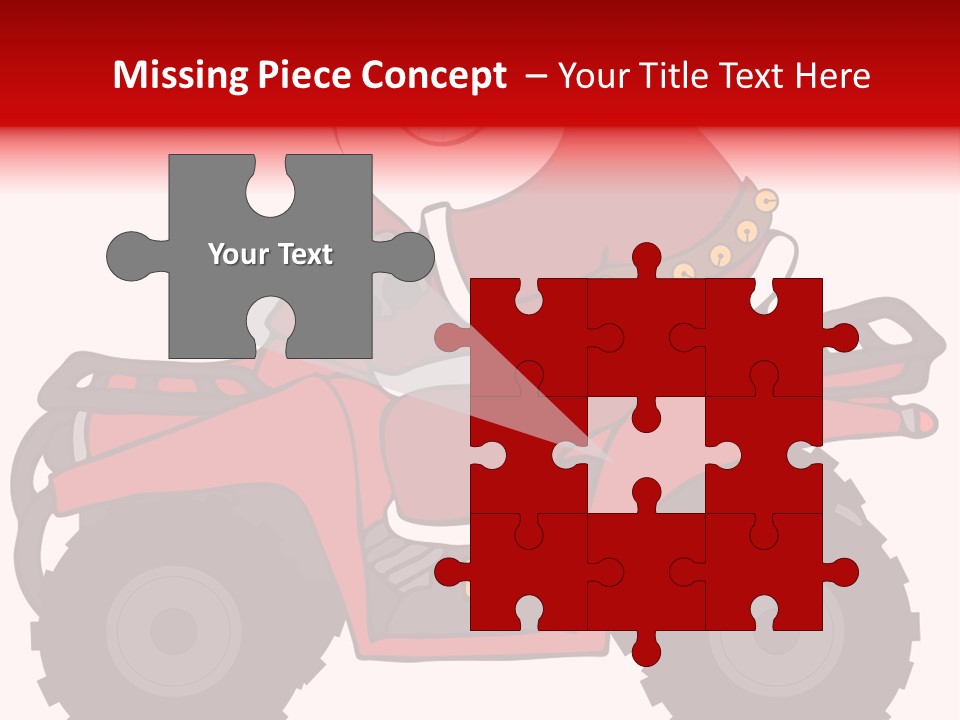 Santa Riding An Atv PowerPoint Template