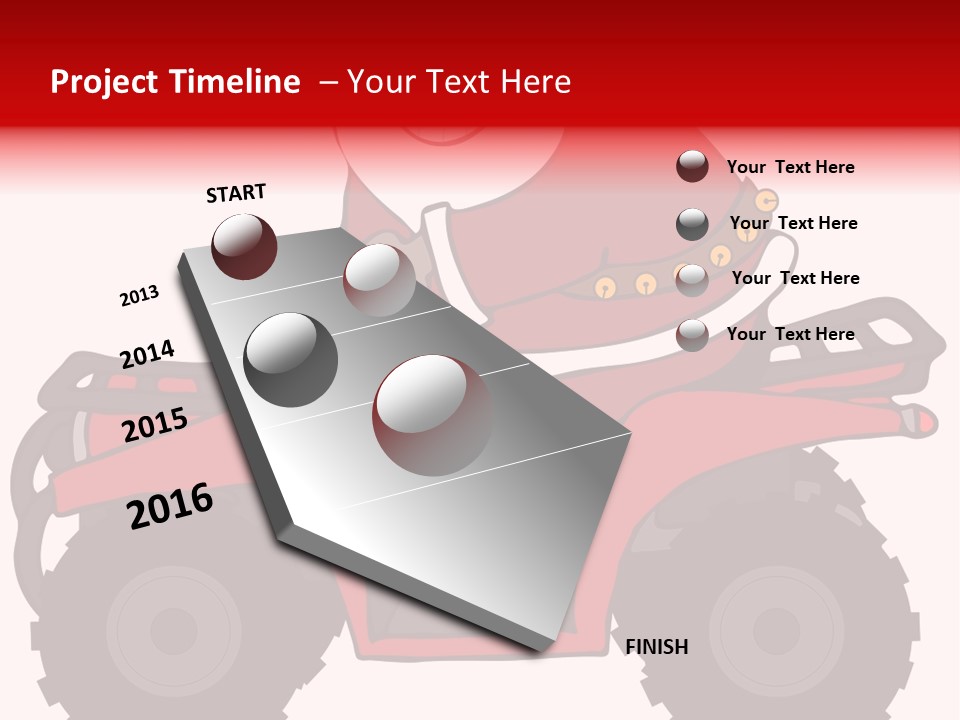 Santa Riding An Atv PowerPoint Template
