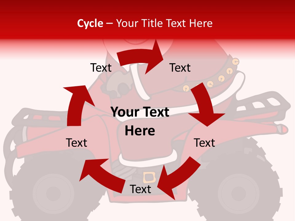 Santa Riding An Atv PowerPoint Template