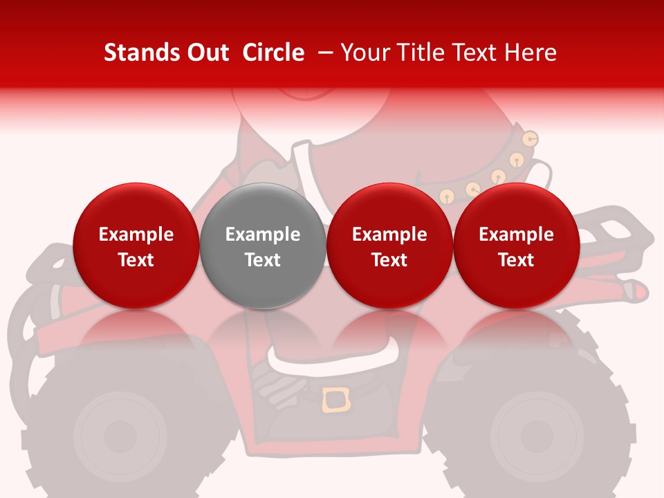 Santa Riding An Atv PowerPoint Template