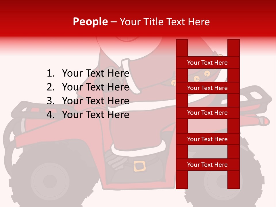 Santa Riding An Atv PowerPoint Template
