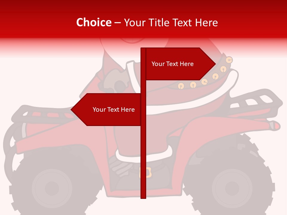 Santa Riding An Atv PowerPoint Template