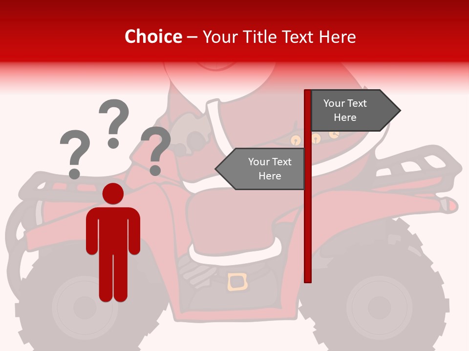 Santa Riding An Atv PowerPoint Template