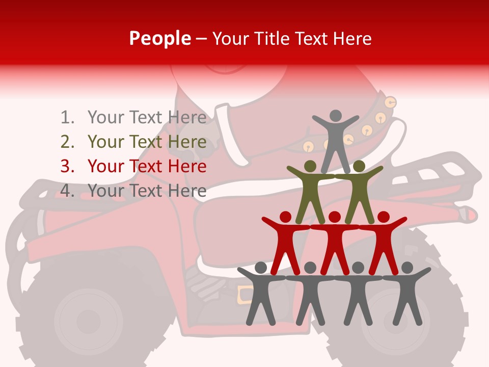 Santa Riding An Atv PowerPoint Template