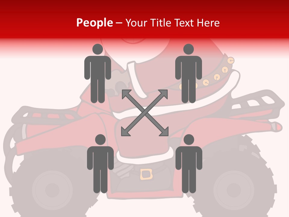 Santa Riding An Atv PowerPoint Template