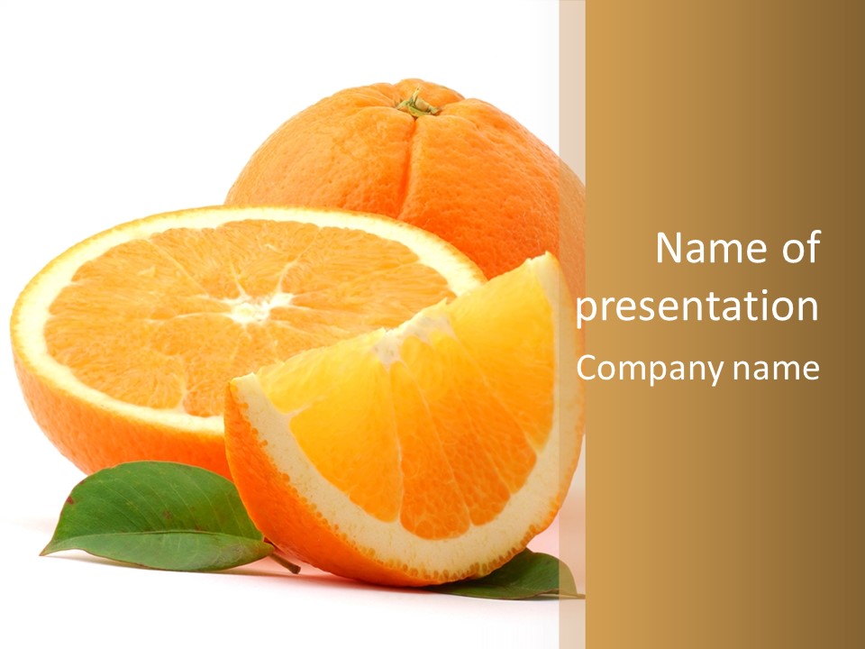 Orange Studio Isolated On White Background PowerPoint Template