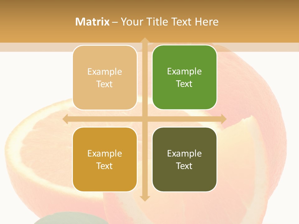 Orange Studio Isolated On White Background PowerPoint Template