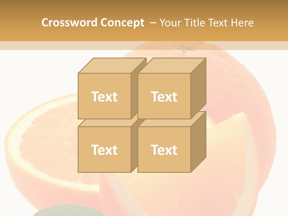 Orange Studio Isolated On White Background PowerPoint Template