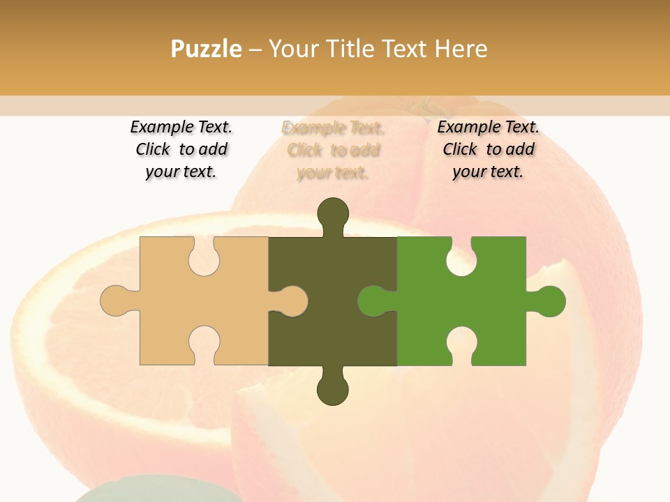 Orange Studio Isolated On White Background PowerPoint Template