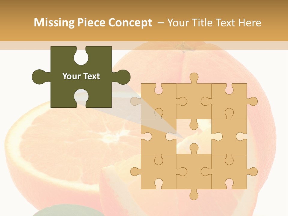 Orange Studio Isolated On White Background PowerPoint Template