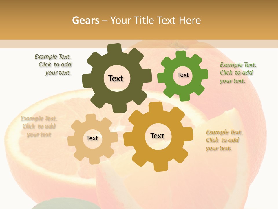 Orange Studio Isolated On White Background PowerPoint Template