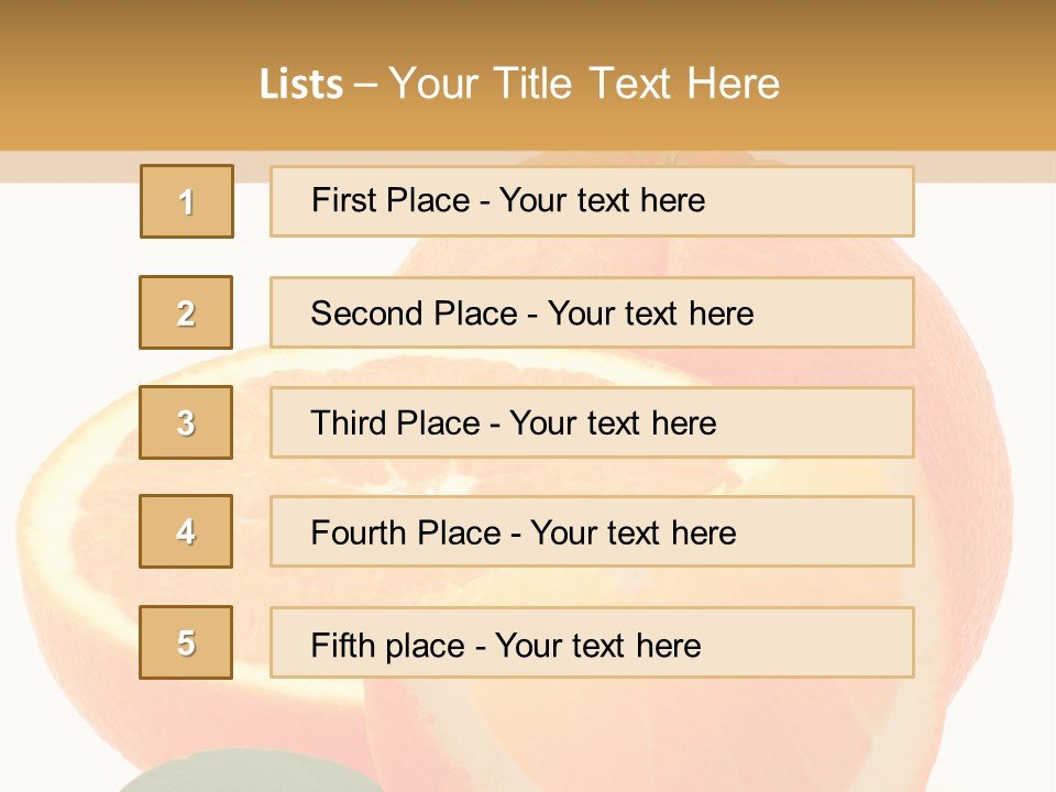Orange Studio Isolated On White Background PowerPoint Template