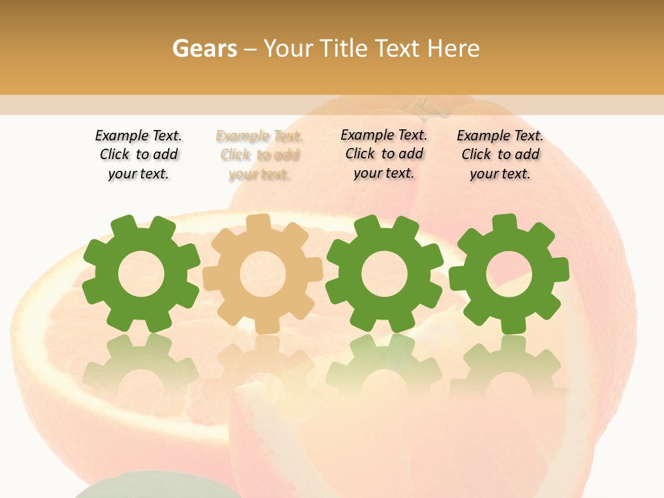 Orange Studio Isolated On White Background PowerPoint Template