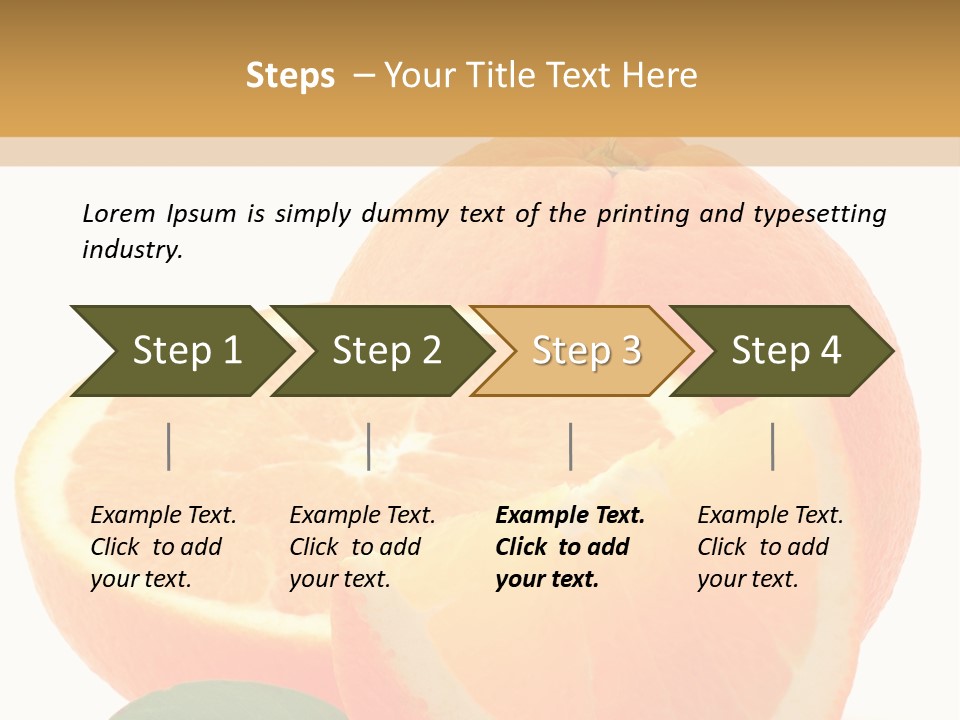 Orange Studio Isolated On White Background PowerPoint Template