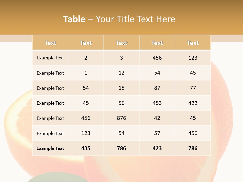 Orange Studio Isolated On White Background PowerPoint Template