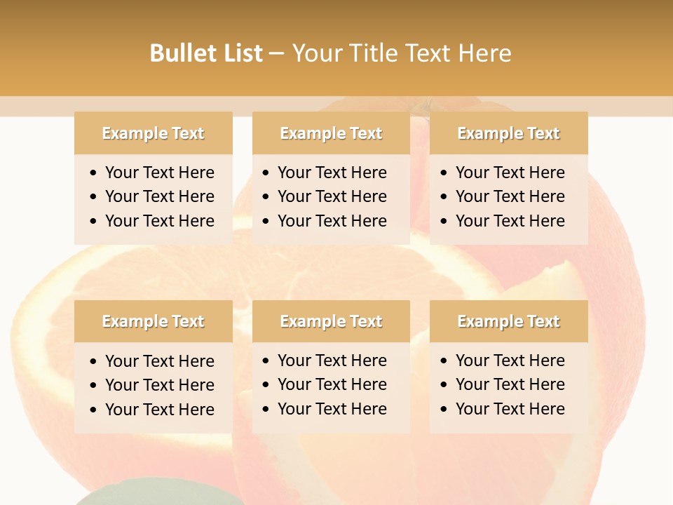 Orange Studio Isolated On White Background PowerPoint Template