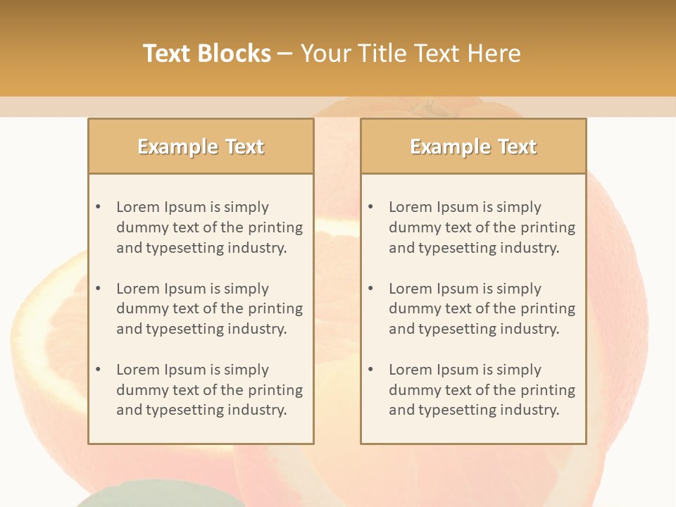 Orange Studio Isolated On White Background PowerPoint Template