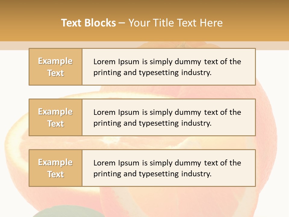 Orange Studio Isolated On White Background PowerPoint Template