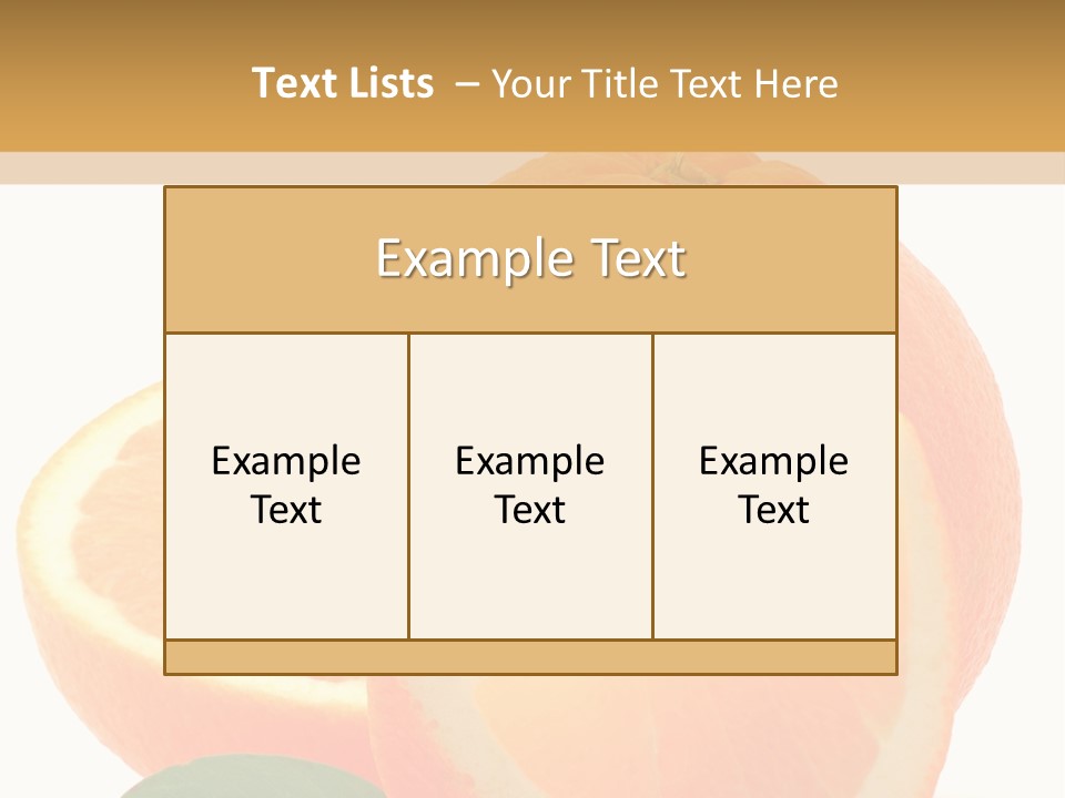 Orange Studio Isolated On White Background PowerPoint Template
