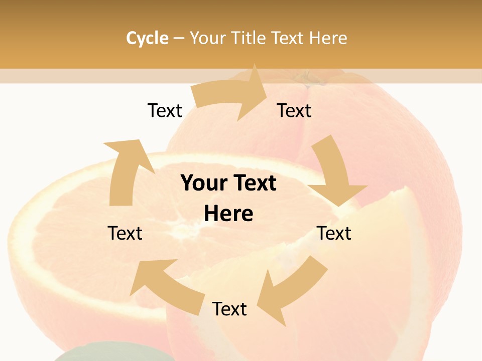 Orange Studio Isolated On White Background PowerPoint Template