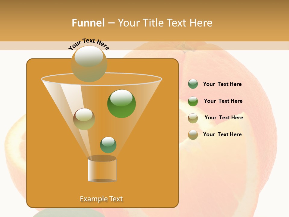 Orange Studio Isolated On White Background PowerPoint Template