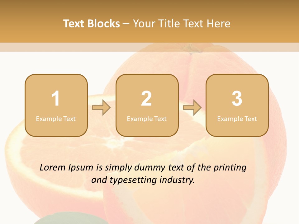 Orange Studio Isolated On White Background PowerPoint Template