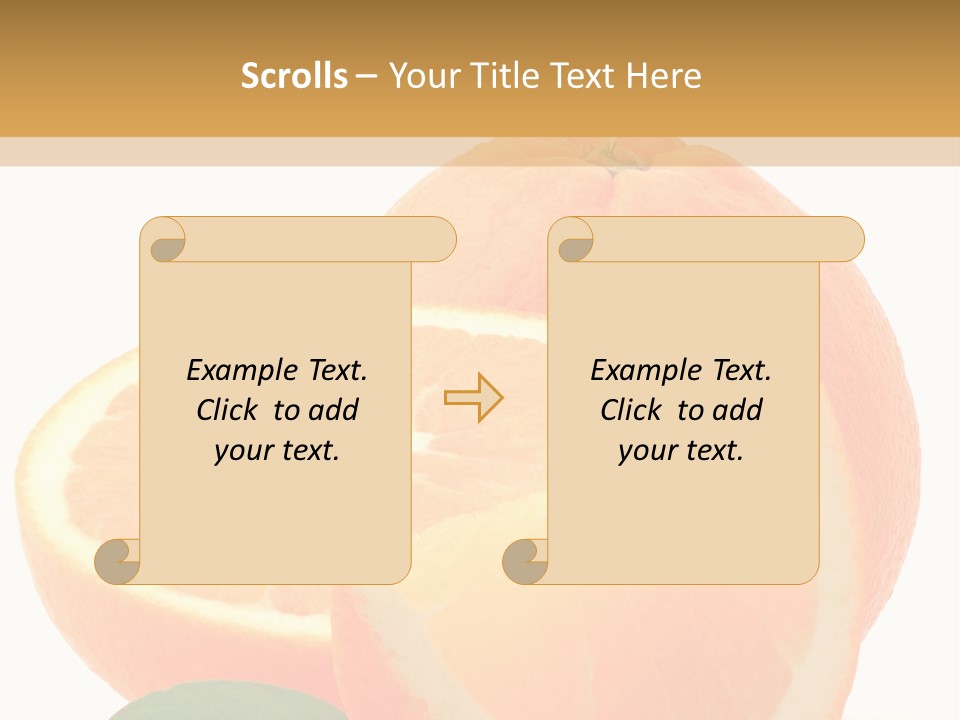 Orange Studio Isolated On White Background PowerPoint Template