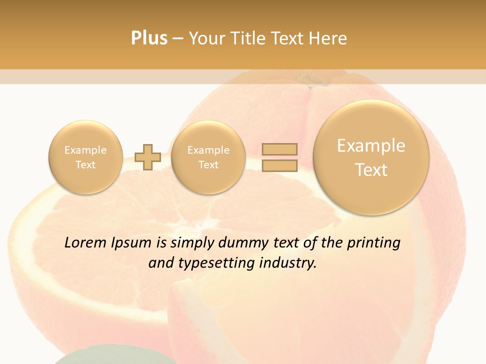 Orange Studio Isolated On White Background PowerPoint Template