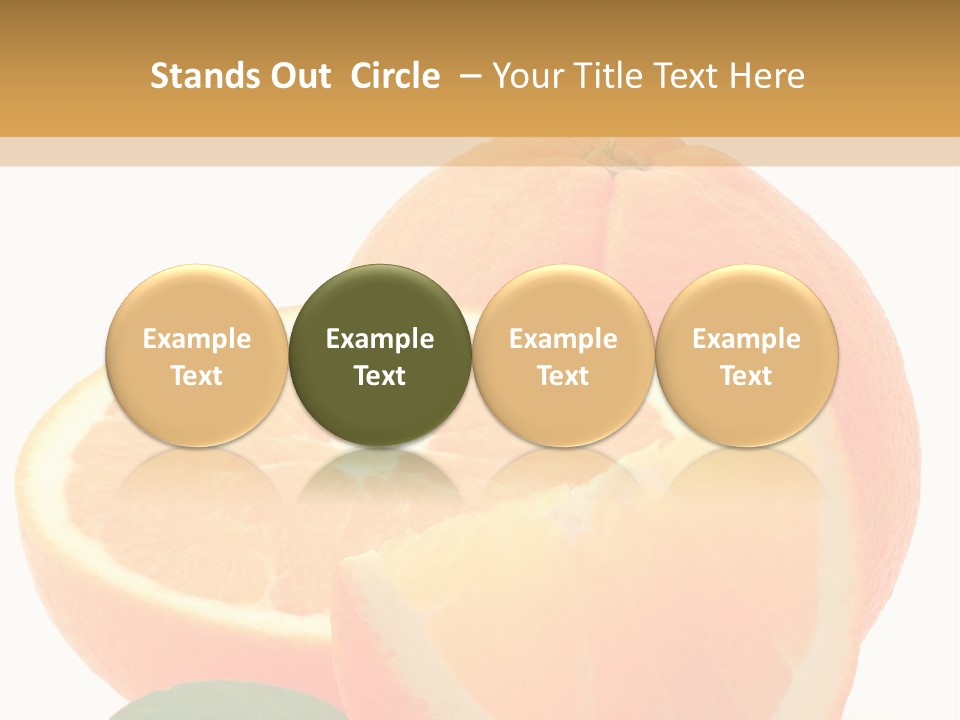 Orange Studio Isolated On White Background PowerPoint Template