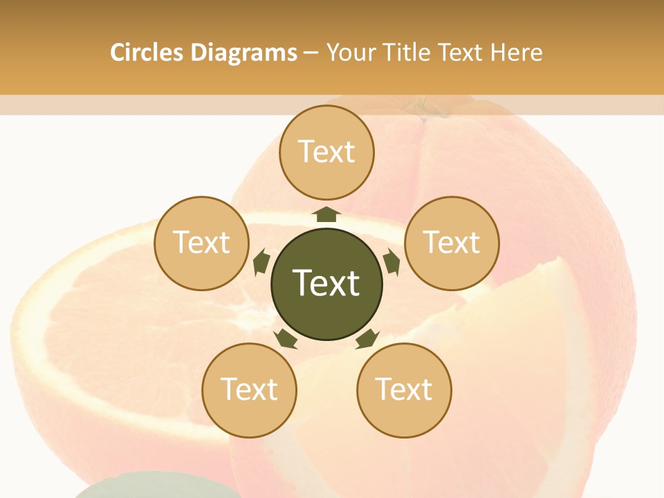 Orange Studio Isolated On White Background PowerPoint Template