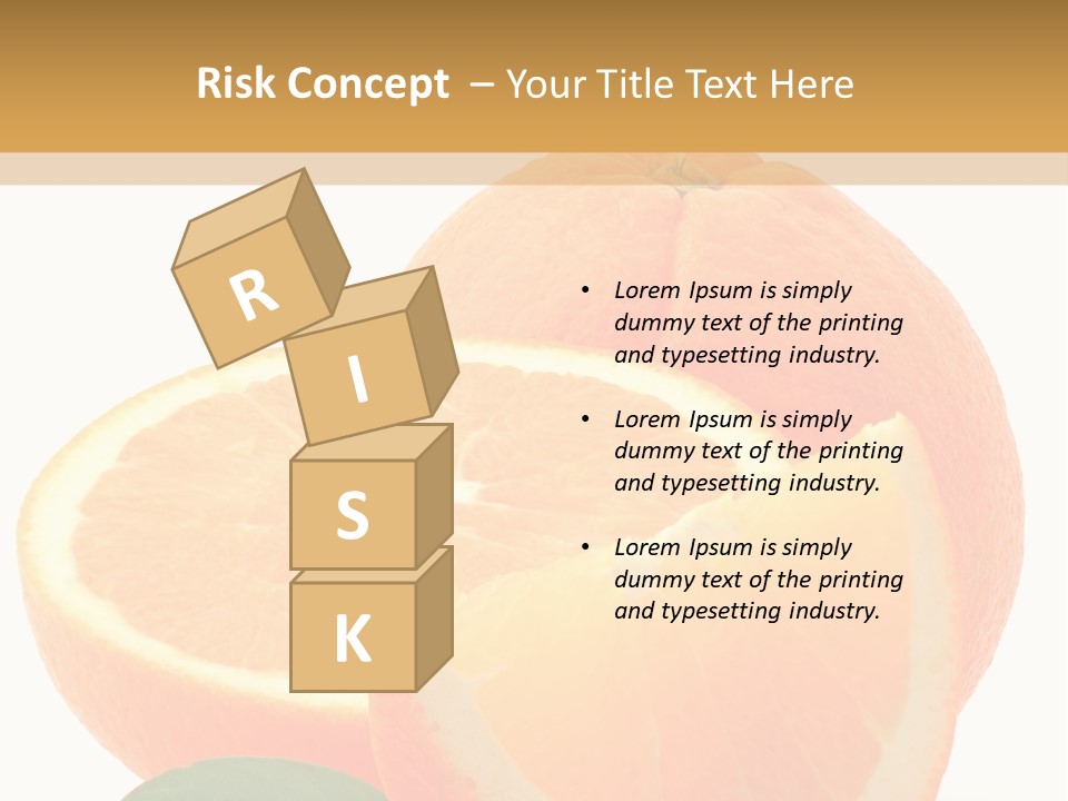 Orange Studio Isolated On White Background PowerPoint Template