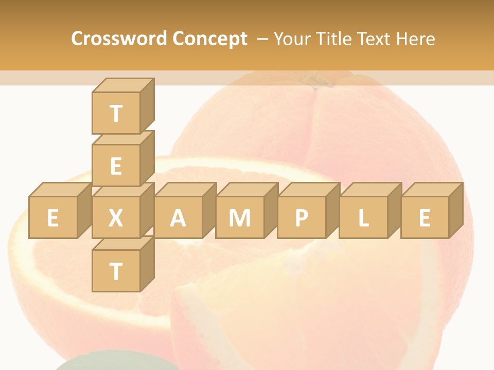 Orange Studio Isolated On White Background PowerPoint Template