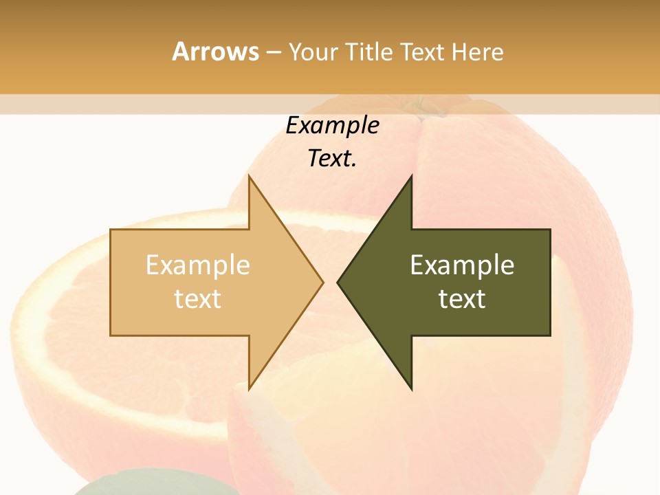 Orange Studio Isolated On White Background PowerPoint Template