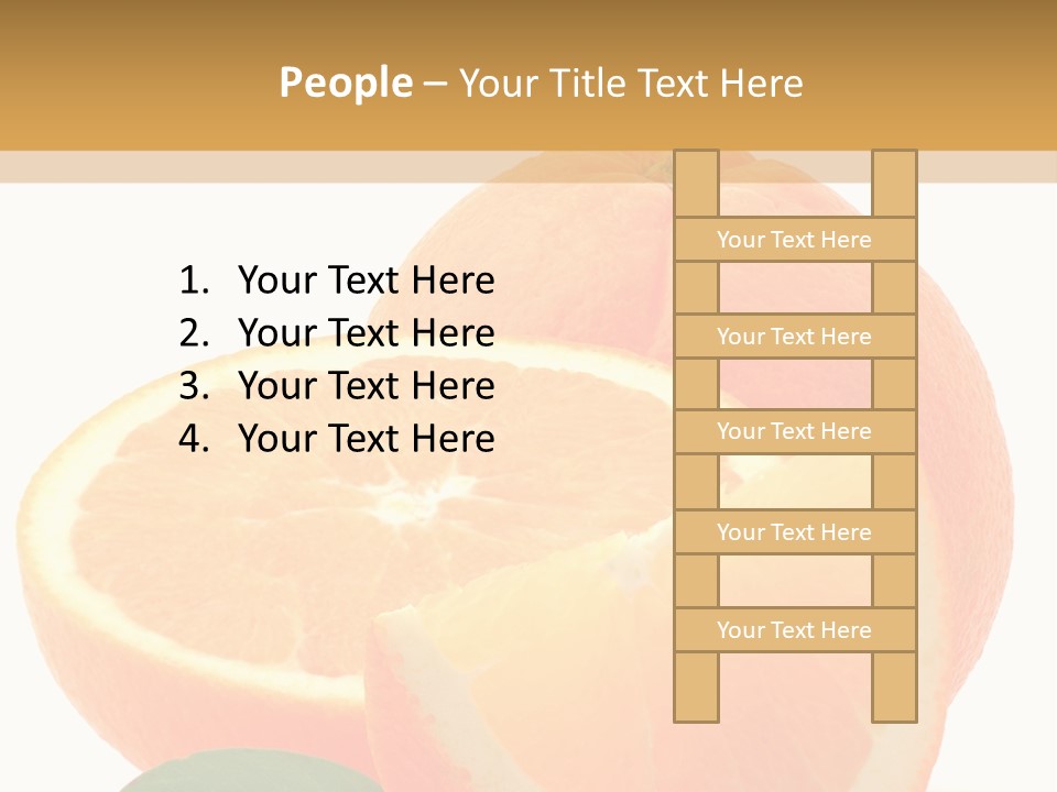 Orange Studio Isolated On White Background PowerPoint Template