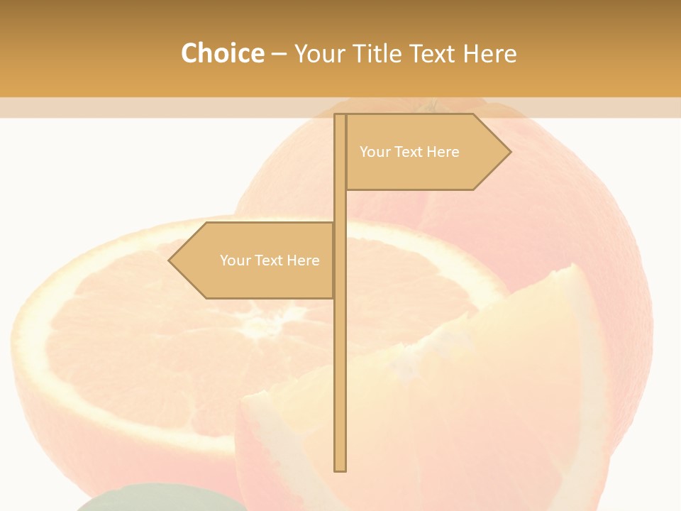 Orange Studio Isolated On White Background PowerPoint Template