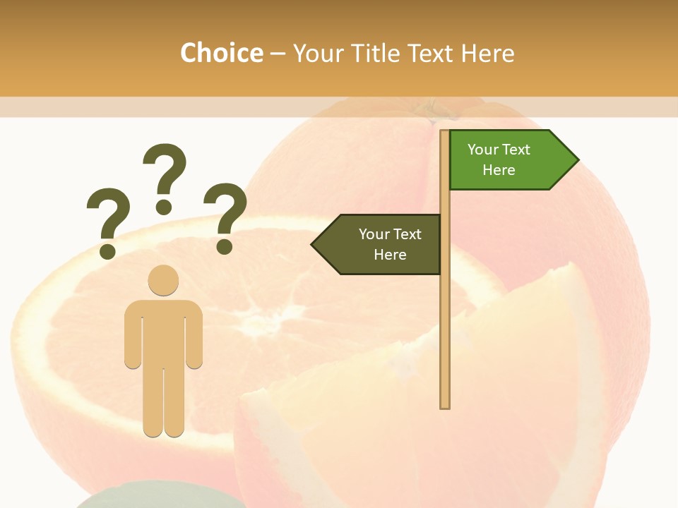 Orange Studio Isolated On White Background PowerPoint Template