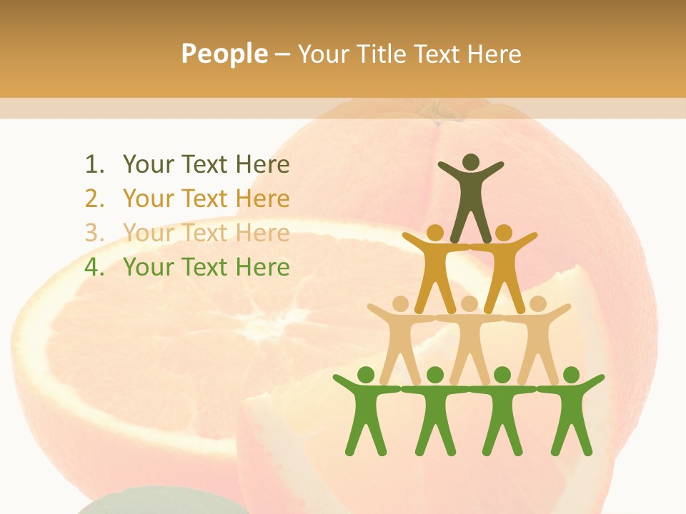 Orange Studio Isolated On White Background PowerPoint Template