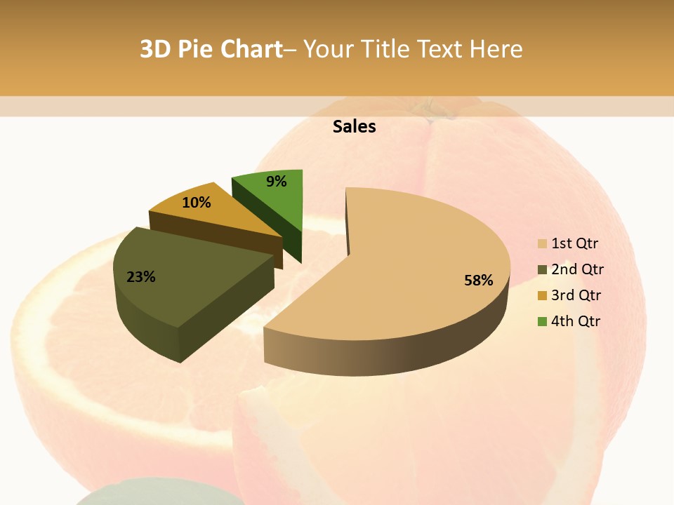 Orange Studio Isolated On White Background PowerPoint Template