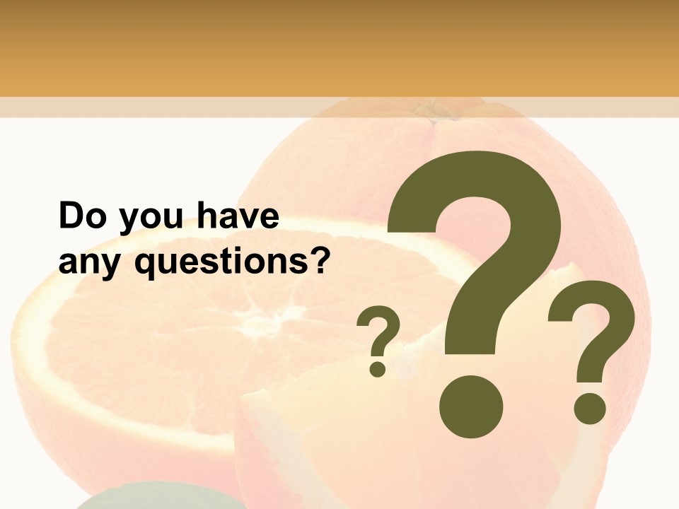 Orange Studio Isolated On White Background PowerPoint Template