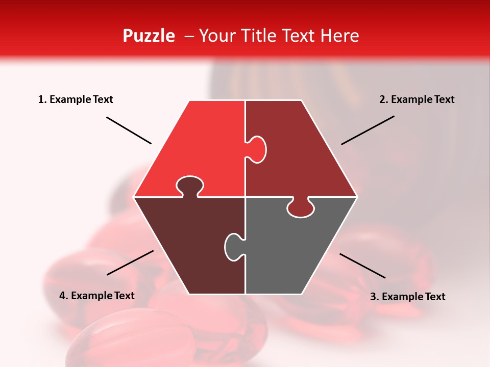 Bright Red Pills From A Bottle PowerPoint Template