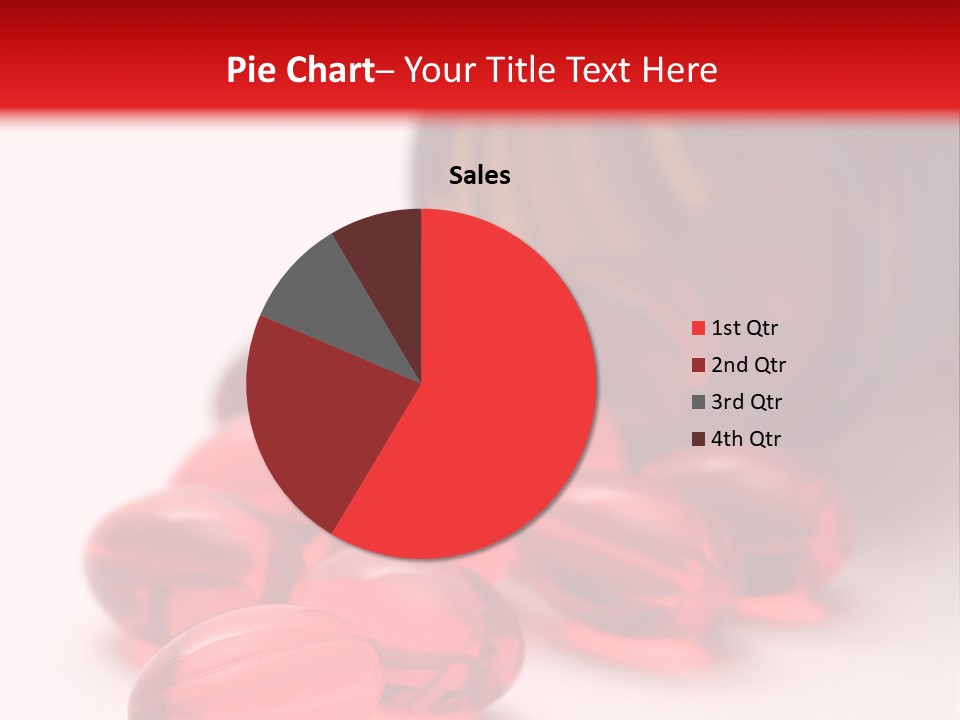 Bright Red Pills From A Bottle PowerPoint Template