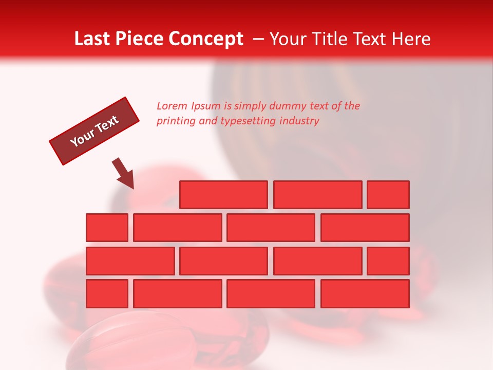 Bright Red Pills From A Bottle PowerPoint Template