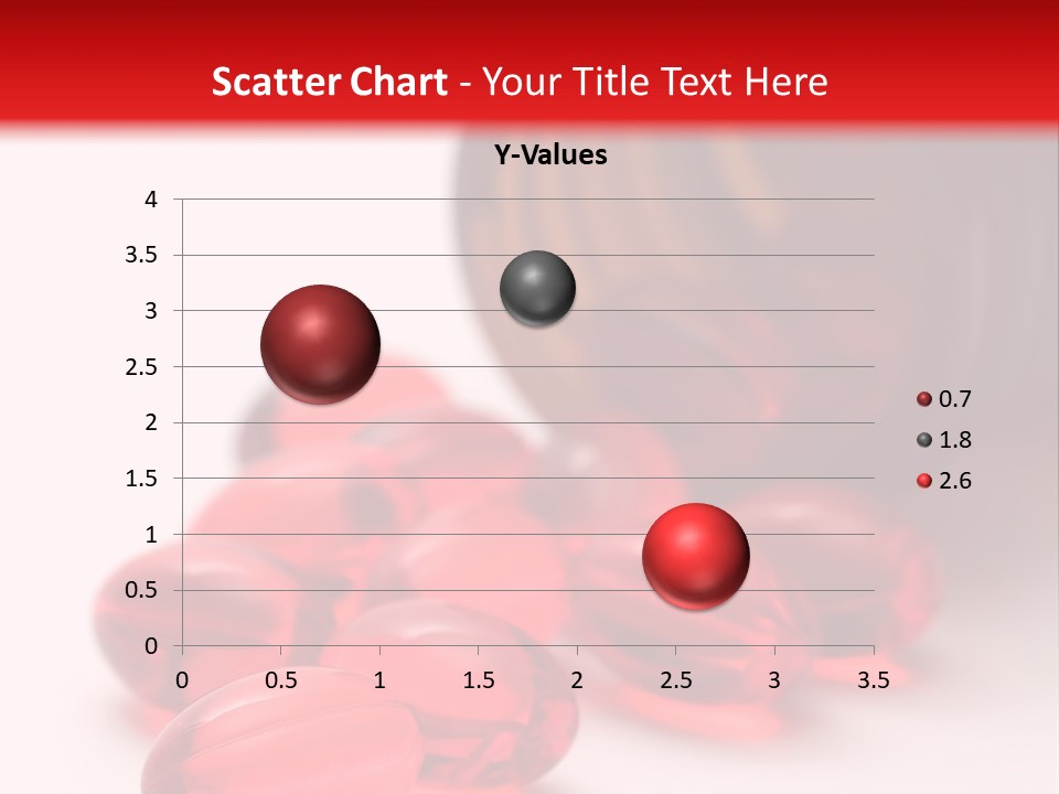 Bright Red Pills From A Bottle PowerPoint Template