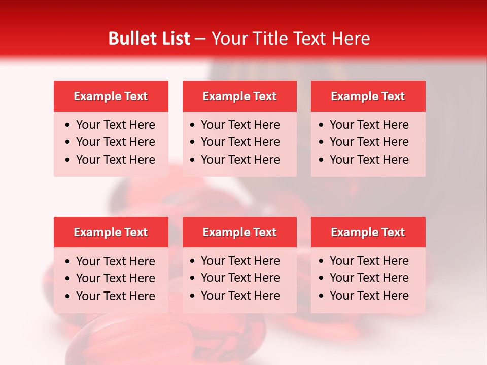 Bright Red Pills From A Bottle PowerPoint Template