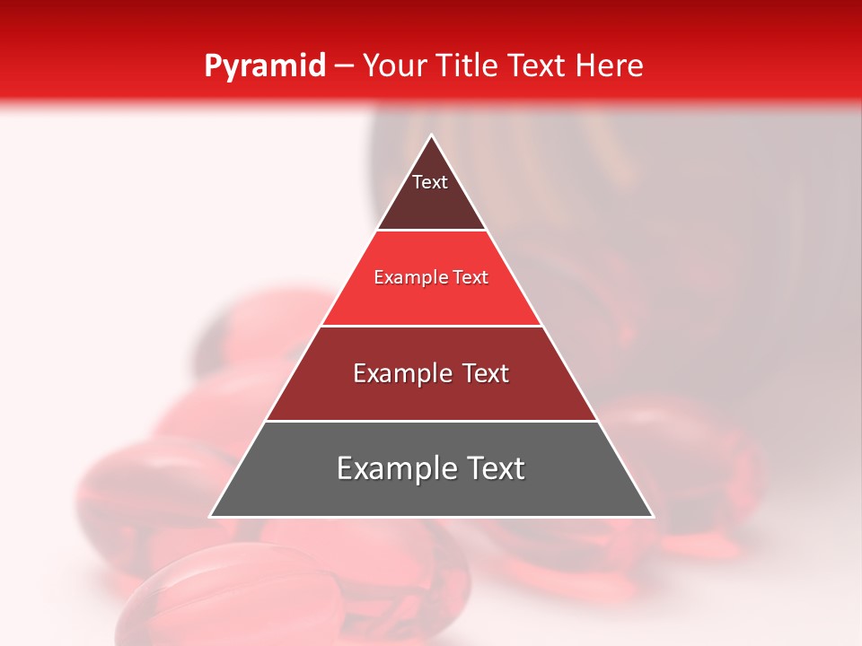 Bright Red Pills From A Bottle PowerPoint Template