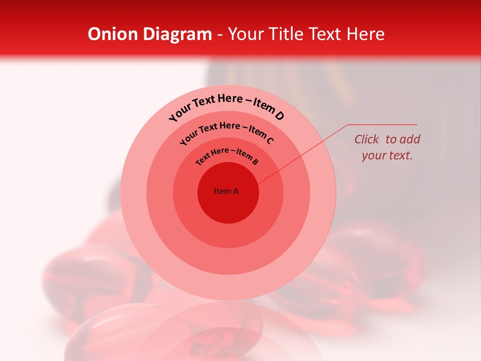 Bright Red Pills From A Bottle PowerPoint Template